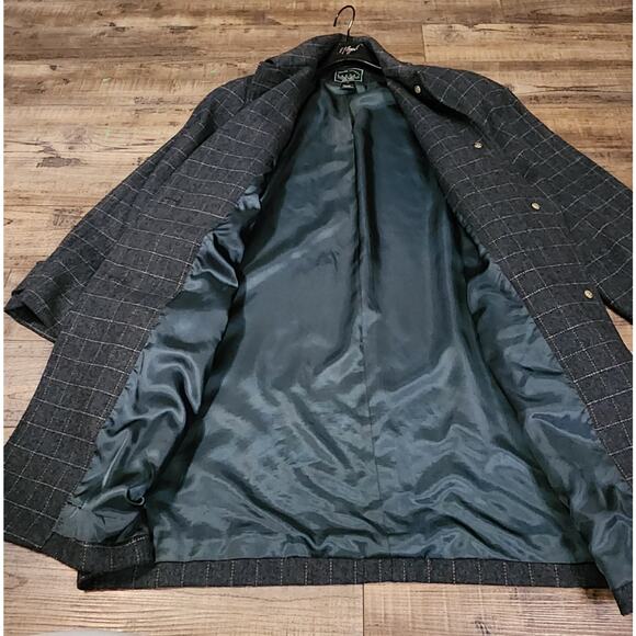 Vintage Ralph Lauren Wool Trench Coat Green Label See Pics Small hole sz 8 - Picture 3 of 8